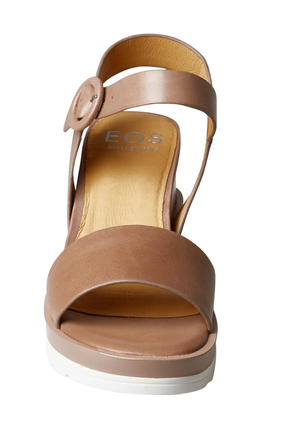 Shoes EOS | Jadon Leather Wedge Heel Taupe