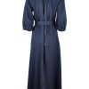 Dresses Natural for birds | Linen Cotton Maxi Shirt Dress Navy