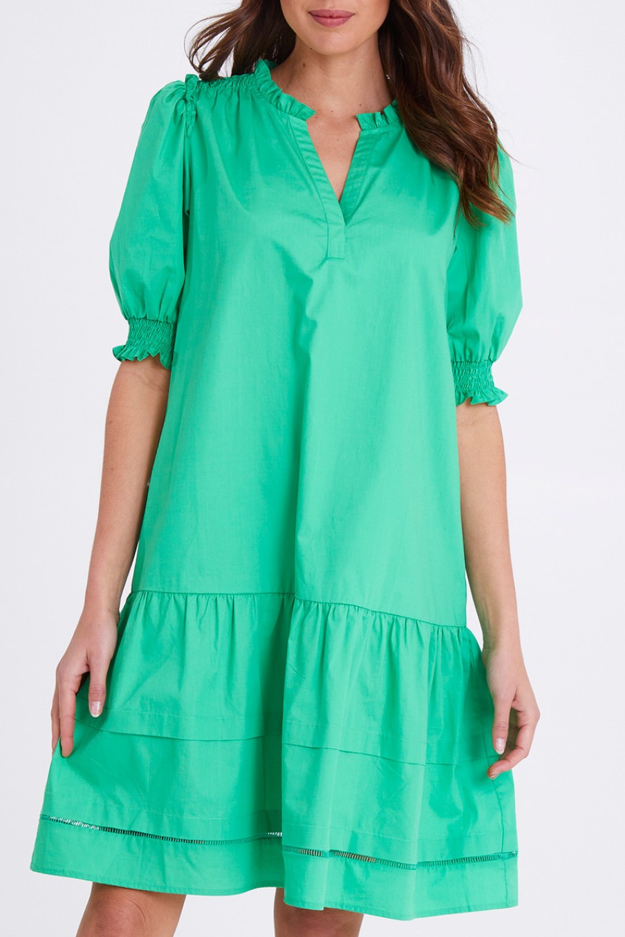 Dresses Threadz | Kortney Cotton Dress Green