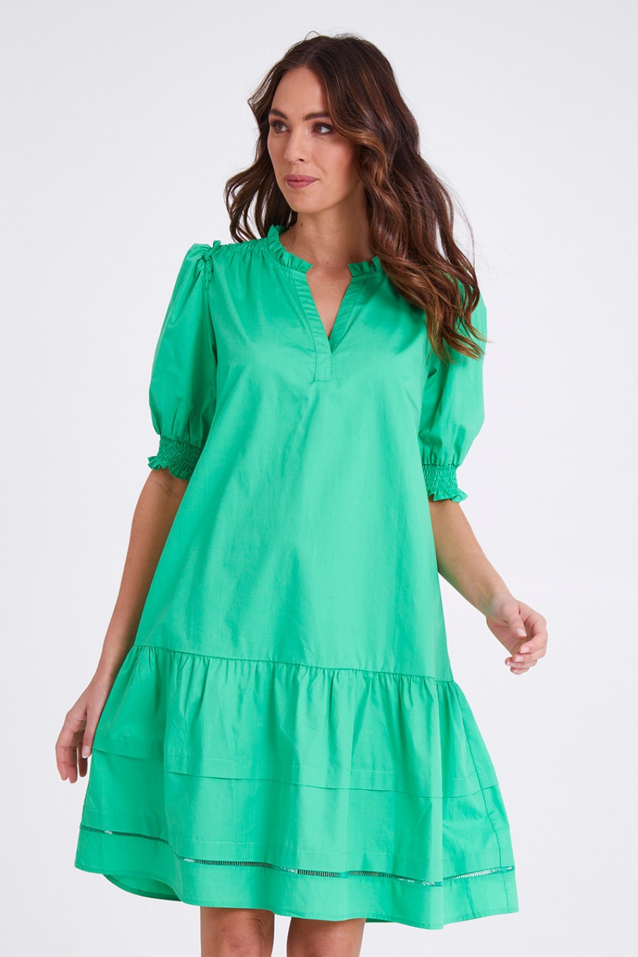 Dresses Threadz | Kortney Cotton Dress Green