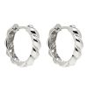 Accessories Najo | Zippy Twist Huggie Earrings Silver