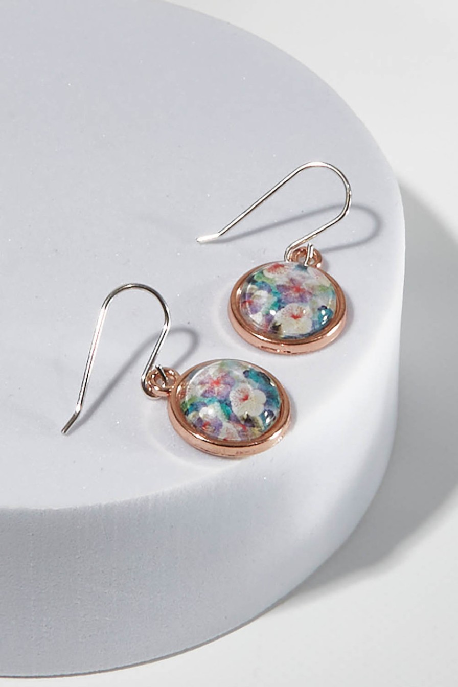 Accessories Nest Of Pambula | Secret Garden Sterling Silver Drop Earrings Metallic