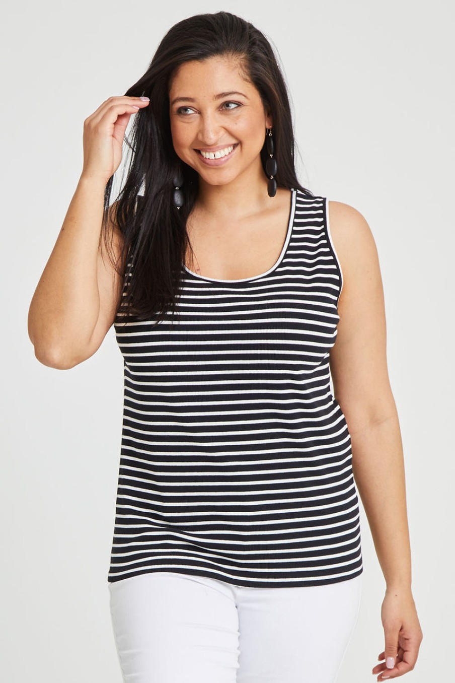 Tops bird keepers | The Keepers Striped Rib Tank