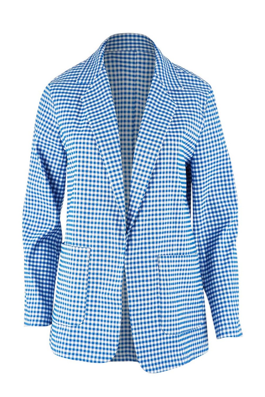 Coats & Jackets handpicked by birds | Long Line Blazer Bluecheck