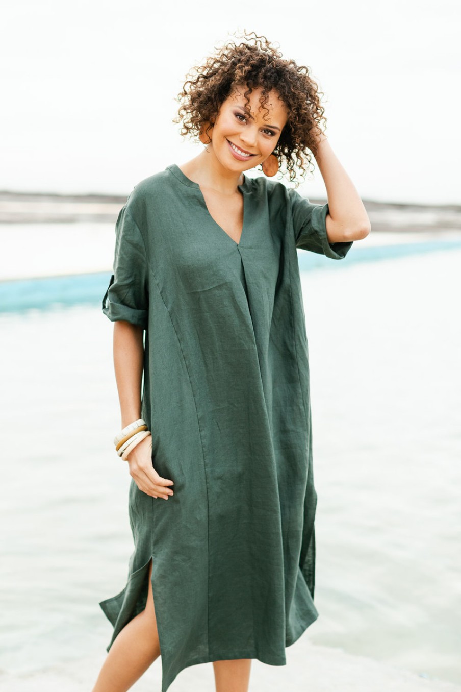 Dresses Natural for birds | Linen Summer Relaxed Dress