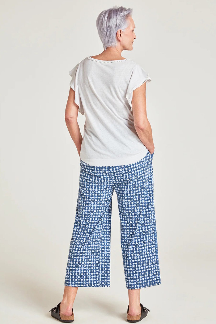 Pants & Leggings Thought | Clementine Oragnic Jersey Culotte Navy