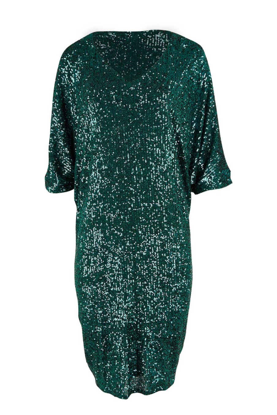 Dresses Moonlight Bird | Margaret Sequin Dress Emerald