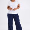 Pants & Leggings bird keepers | The Double Cotton Pull On Pant Navy