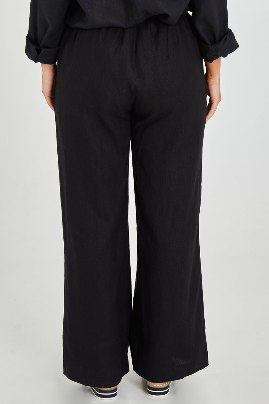 Pants & Leggings Natural for birds | Linen Wide Leg Pant Black