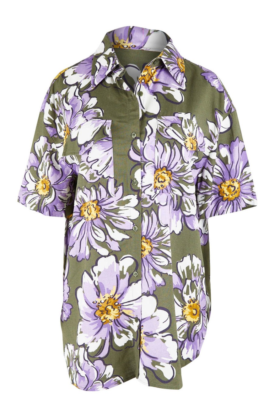 Tops Elm | Antheia Floral Shirt Antheiaflr