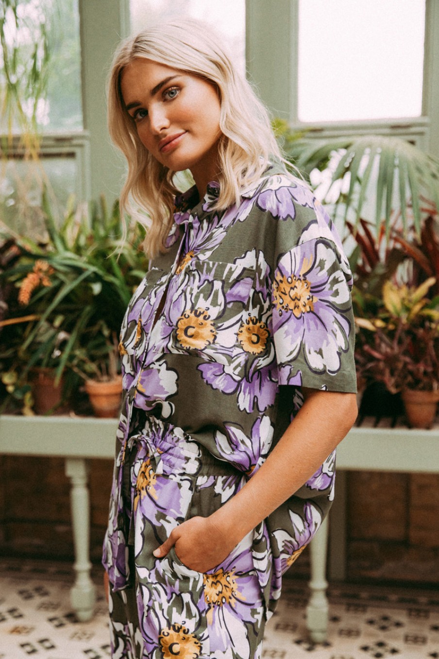 Tops Elm | Antheia Floral Shirt Antheiaflr