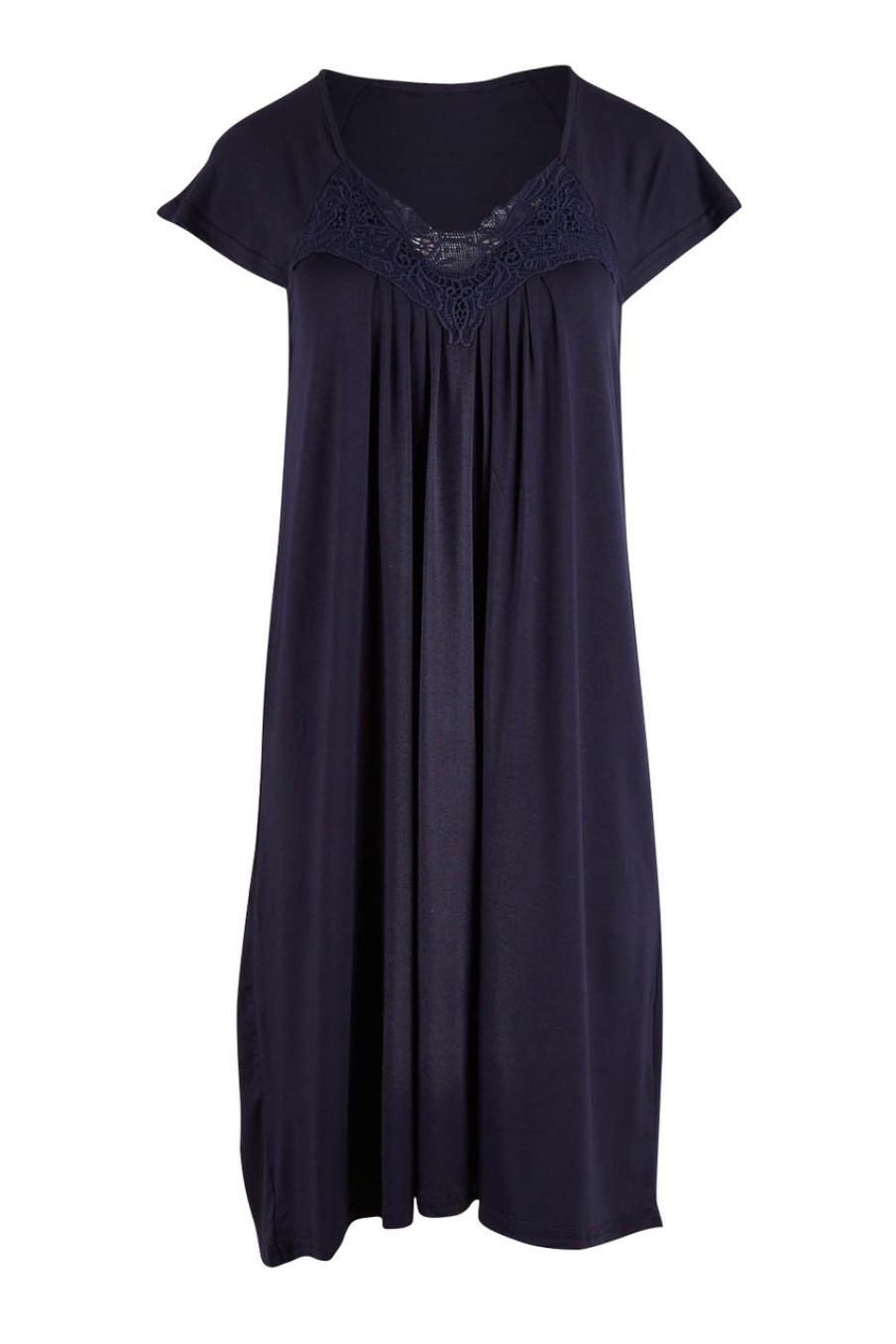 Lingerie & Sleepwear Givoni | Le Knit Lace Trim Nightie Navy