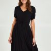 Dresses Orientique | Essentials Godet Short Sleeve Dress