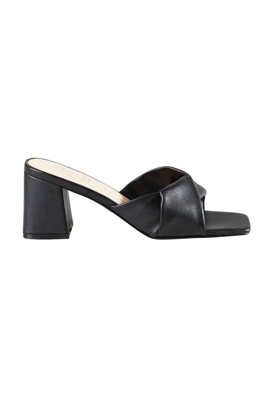 Shoes Verali | Stella Block Heel Mule Black