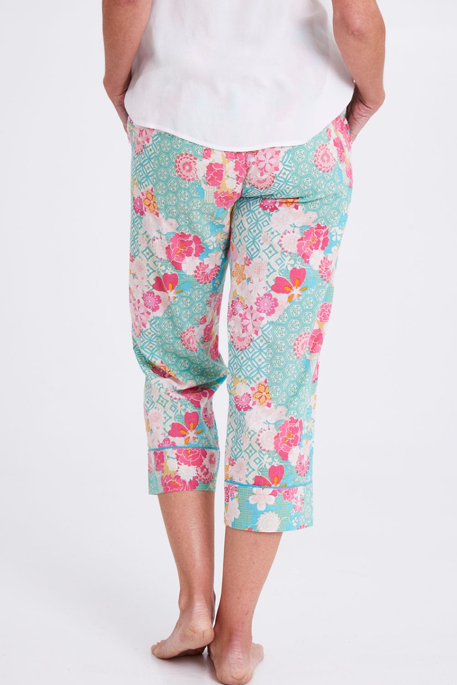 Lingerie & Sleepwear Victoria's Dream | Akira Cotton 3/4 Pyjama Pants Teal