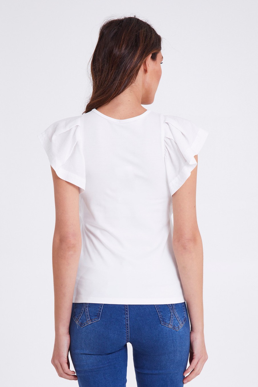 Tops Sass | Tamara Frill Sleeve Tee