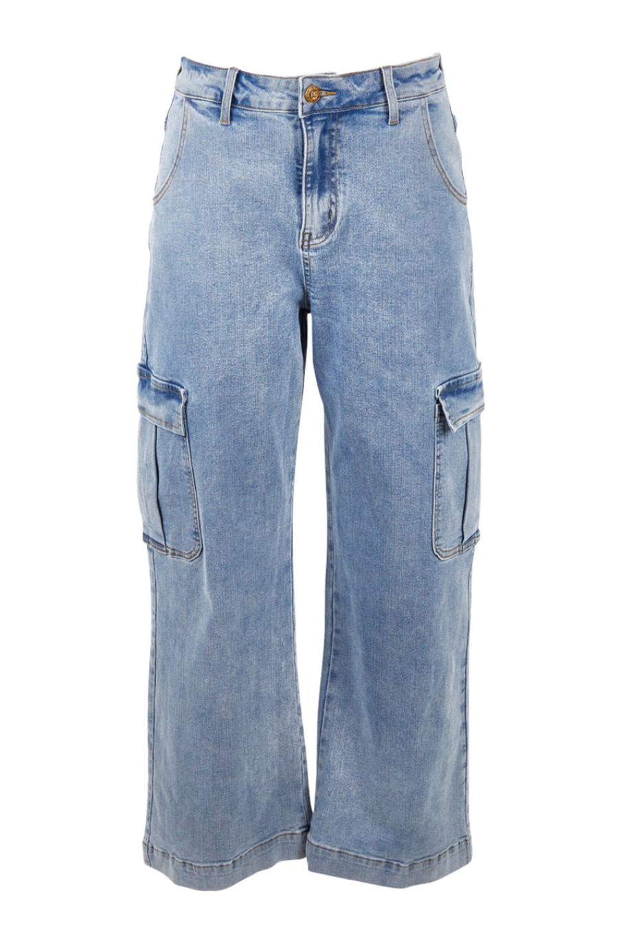 Jeans boho bird | Chasing After You Cargo Jeans Denim