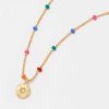 Accessories Estella Bartlett | Beaded Rainbow Necklace Gold