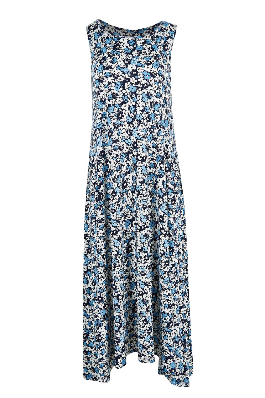 Dresses bird keepers | The Floral Easy Wear Maxi Dress Bluefloral