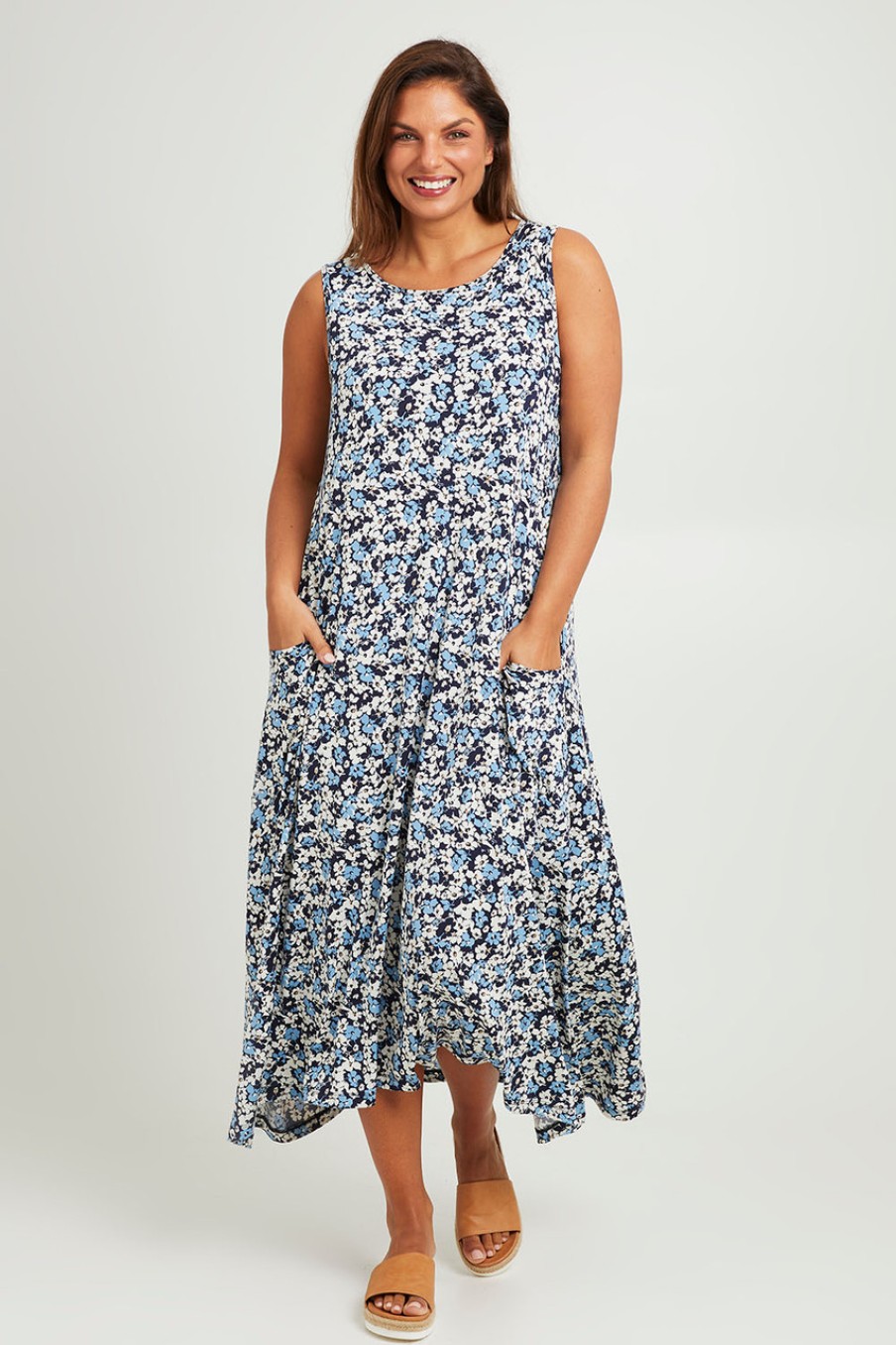 Dresses bird keepers | The Floral Easy Wear Maxi Dress Bluefloral