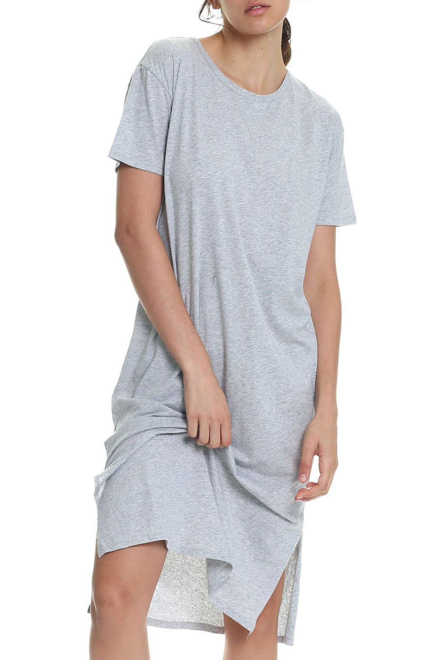 Lingerie & Sleepwear Papinelle | Jada Organic Cotton Knit Nightie Grey