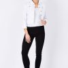 Coats & Jackets Wakee Jeans | Lily Crop Denim Jacket White