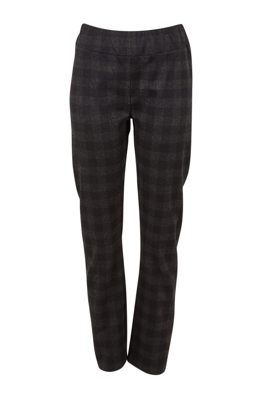 Pants & Leggings bird keepers | The Ponte Check Pant Blackgrey