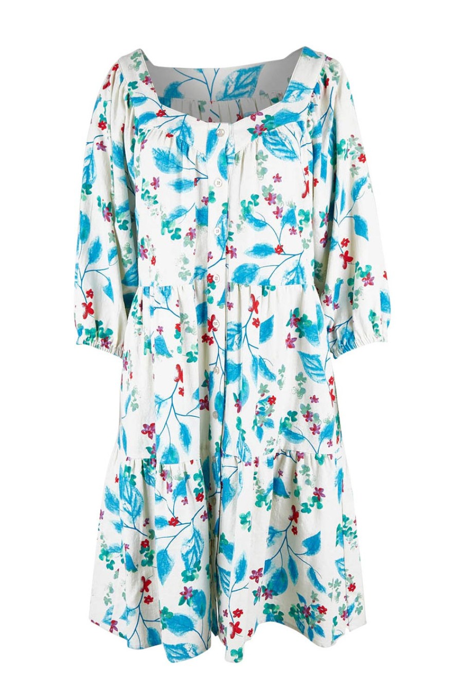 Dresses boho bird | Chasing Blue Sky Cotton Dress Blueleaf