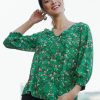 Tops bird by design | The Shirred Cuff Blouse Grnblossom