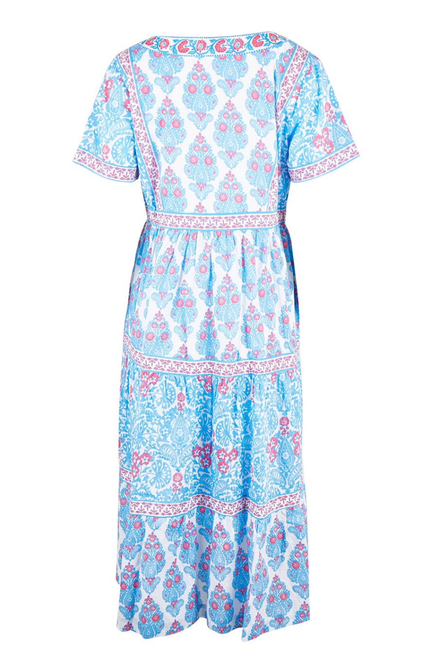 Dresses Sea Bird | Bilgola Beach Cotton Dress Bluepink