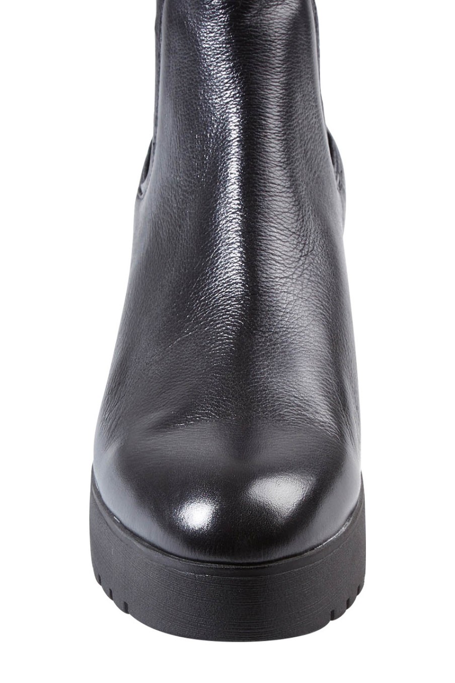 Shoes Django & Juliette | Kairos Leather Pull On Ankle Boot Blackblack