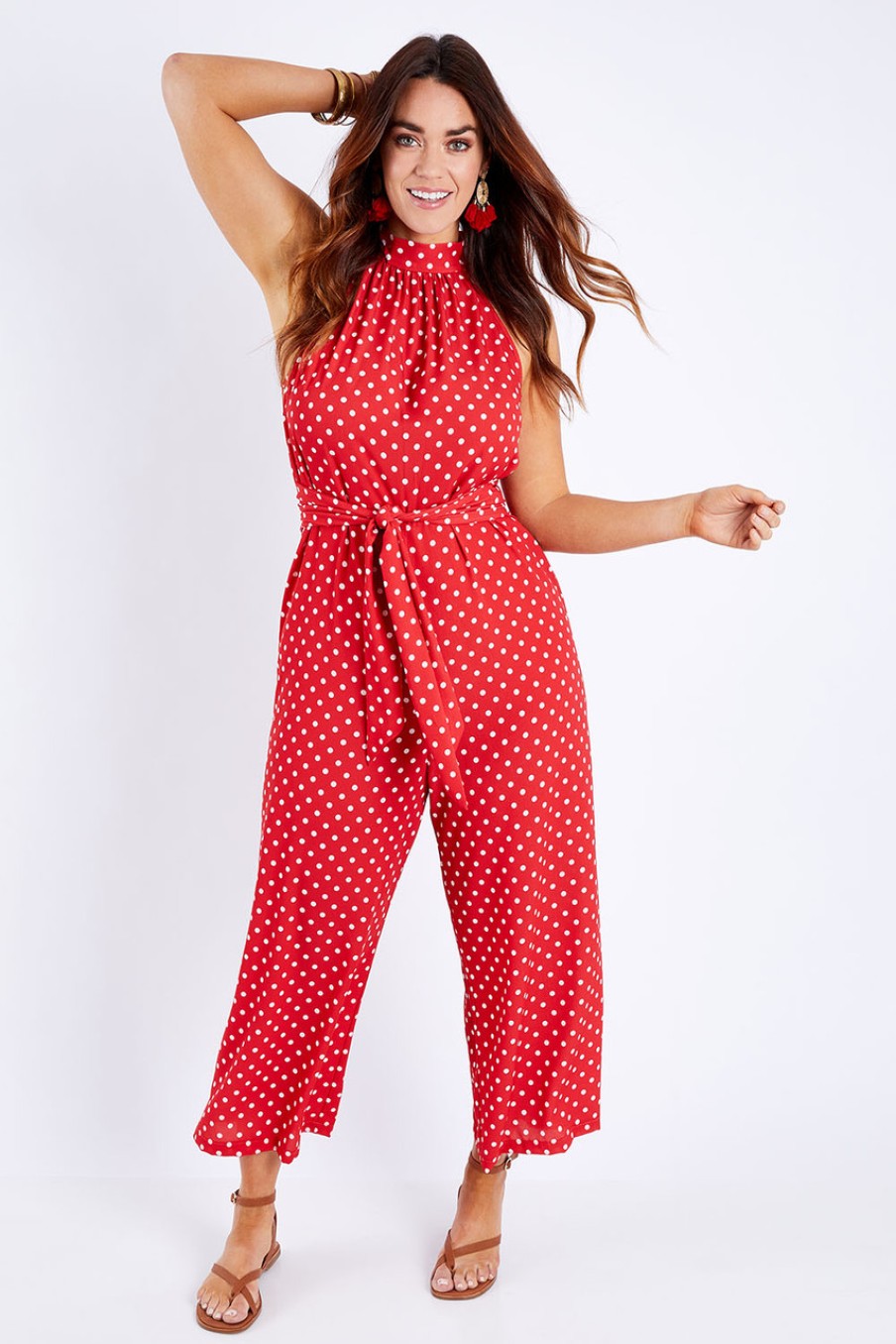 Jumpsuits & Playsuits boho bird | Lets Get Festive Jumpsuit Redspot