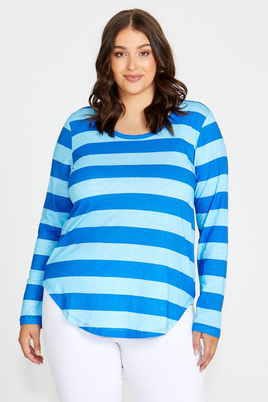 Tops Betty Basics | Megan Long Sleeve Tee Horizonstr