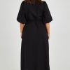 Dresses Natural for birds | Linen Cotton Blend Wrap Dress Black