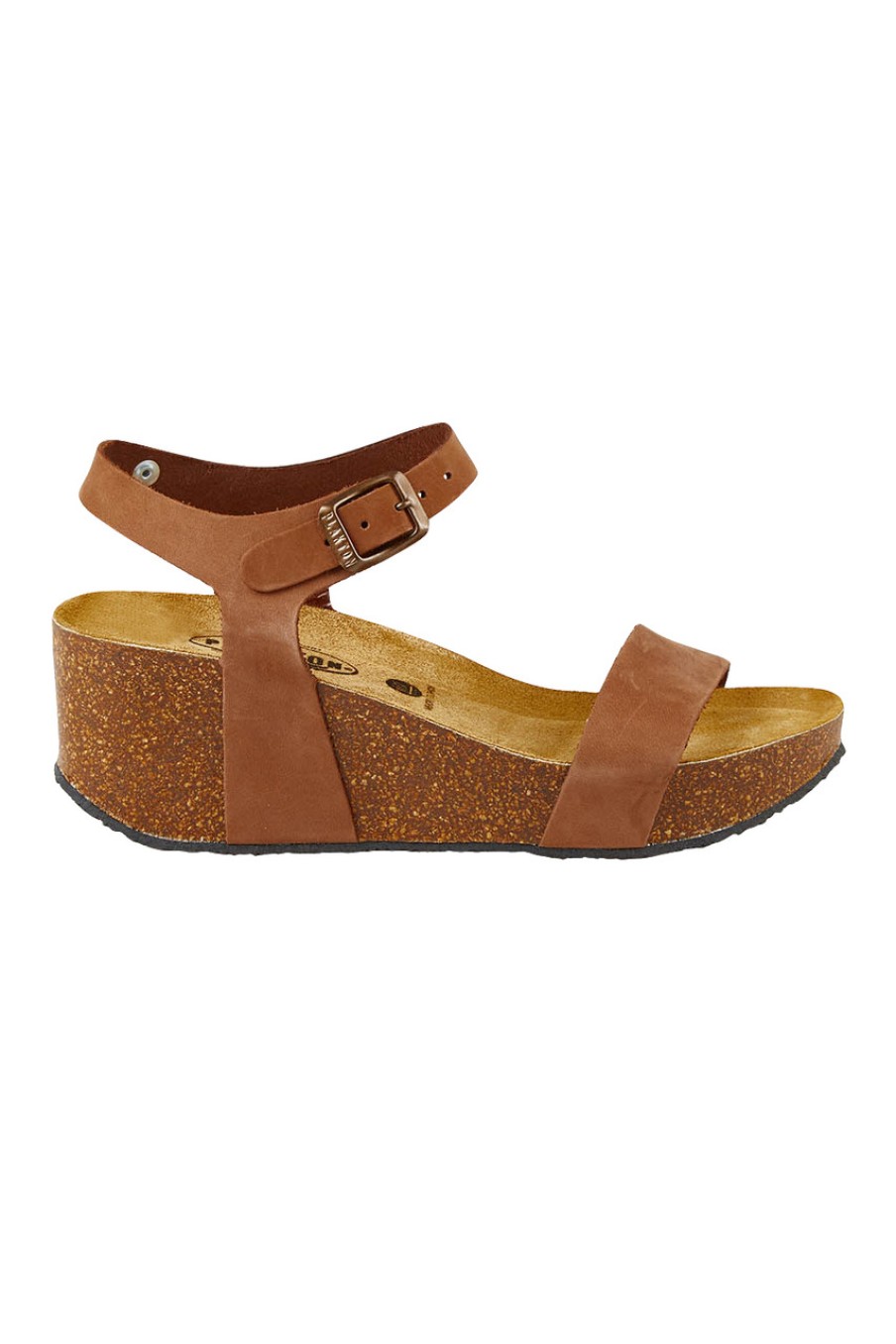 Shoes Plakton | Optimista Leather Wedge Nubmoka