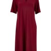 Dresses bird keepers | The Recycled Easy Wear Keyhole Dress Burgundy