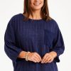 Tops bird keepers | The Check Pocket Detail Top Navy