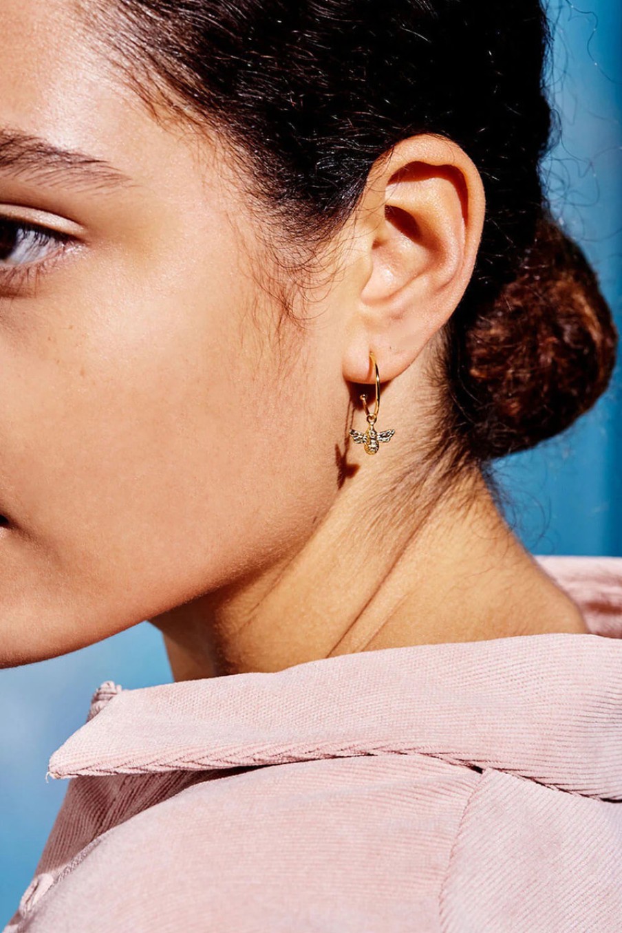 Accessories Estella Bartlett | Bee Hoop Earrings Gold