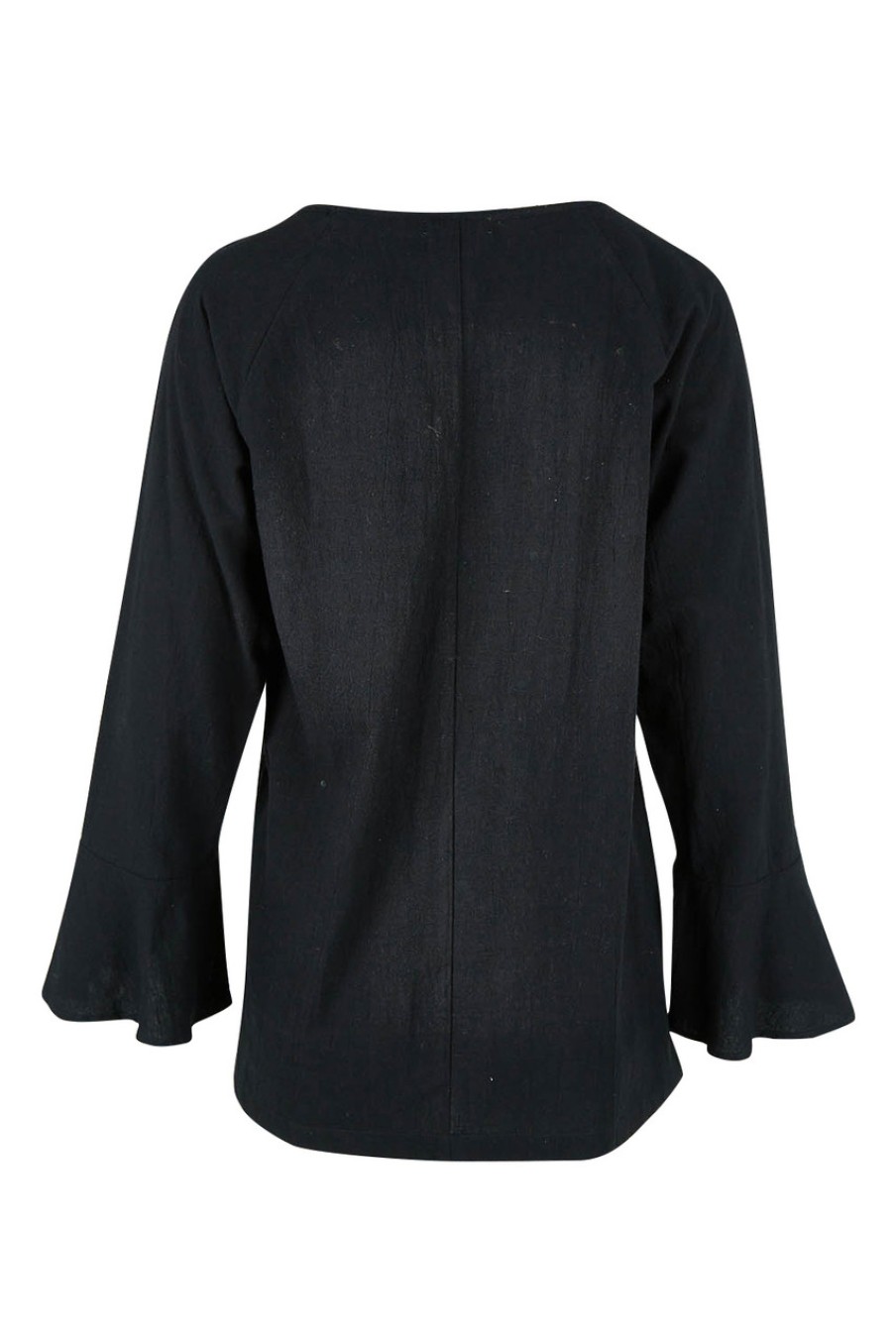 Tops bird keepers | The Fluted Sleeve Top Black