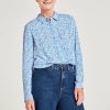 Tops Thought | Marian Lenzing Ecovero Blouse Iceblue