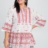 Tops Sea Bird | Avalon Beach Blouse Pinkred