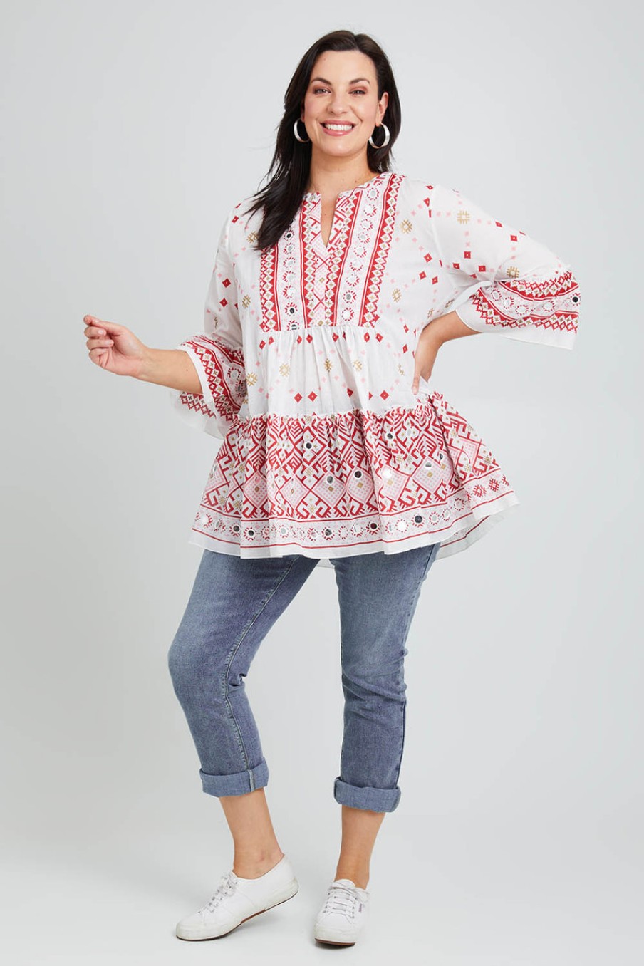 Tops Sea Bird | Avalon Beach Blouse Pinkred