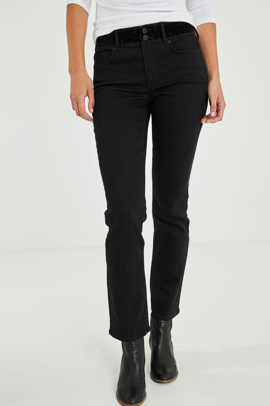 Jeans Not Your Daughters Jeans | Marilyn Straight Jean Dkblack