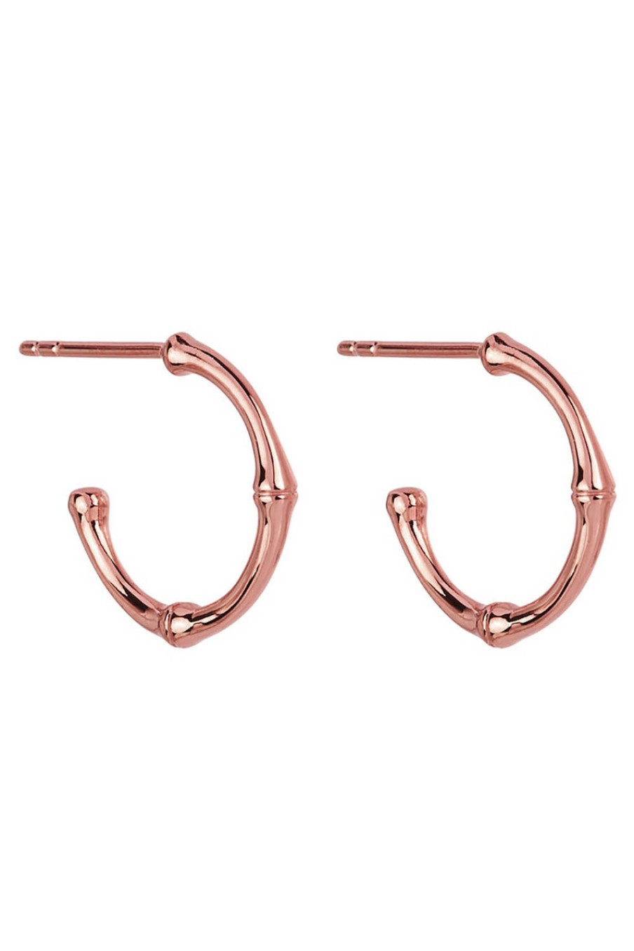 Accessories Najo | Bamboo Small Stud Hoop Earring Rosegold