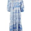 Dresses Threadz | Mosaic Cotton Dress Blue