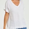 Tops Gordon Smith | Alex Ruffle Linen Top