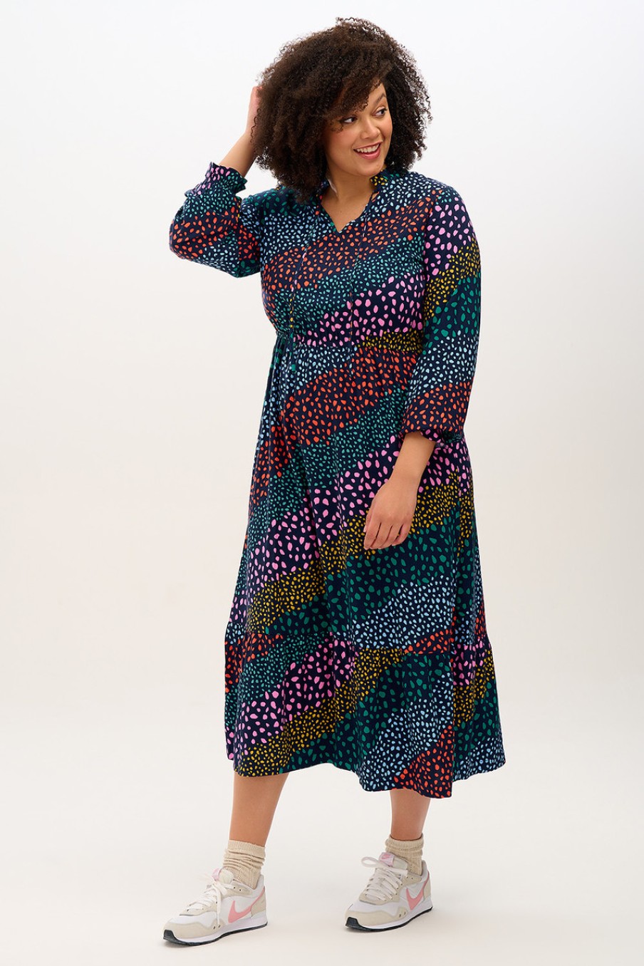 Dresses Sugarhill Brighton | Jade Maxi Tiered Dress Navymulti