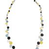 Accessories Zoda | Aspen Wooden Disc Necklace Blackmulti