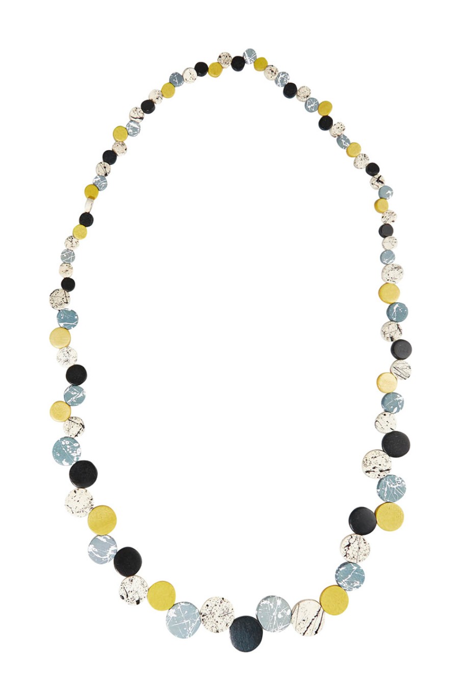 Accessories Zoda | Aspen Wooden Disc Necklace Blackmulti