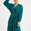 Dresses Belle bird | Belle Recycled Full Sleeve Dress Teal